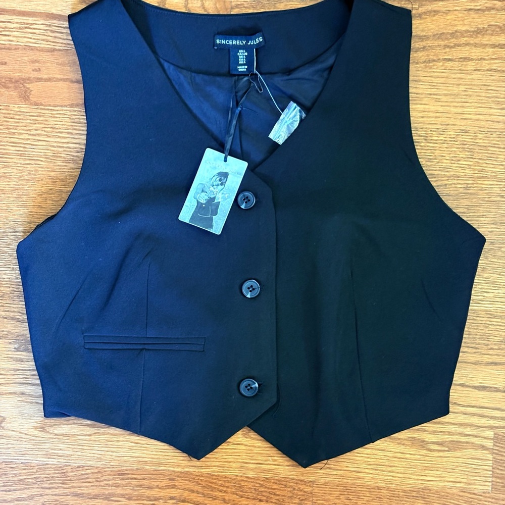 Sincerely Jules Elegant Black Vest